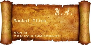 Maskal Alina névjegykártya